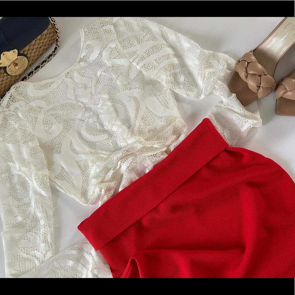 Love Culture ivory lace body suit